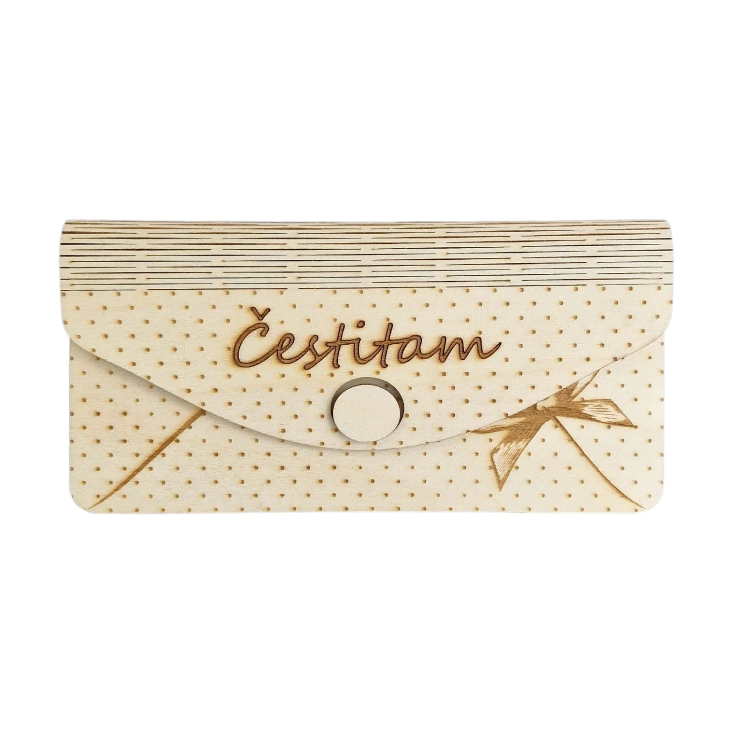 Drvena čestitka NFC - Čestitam